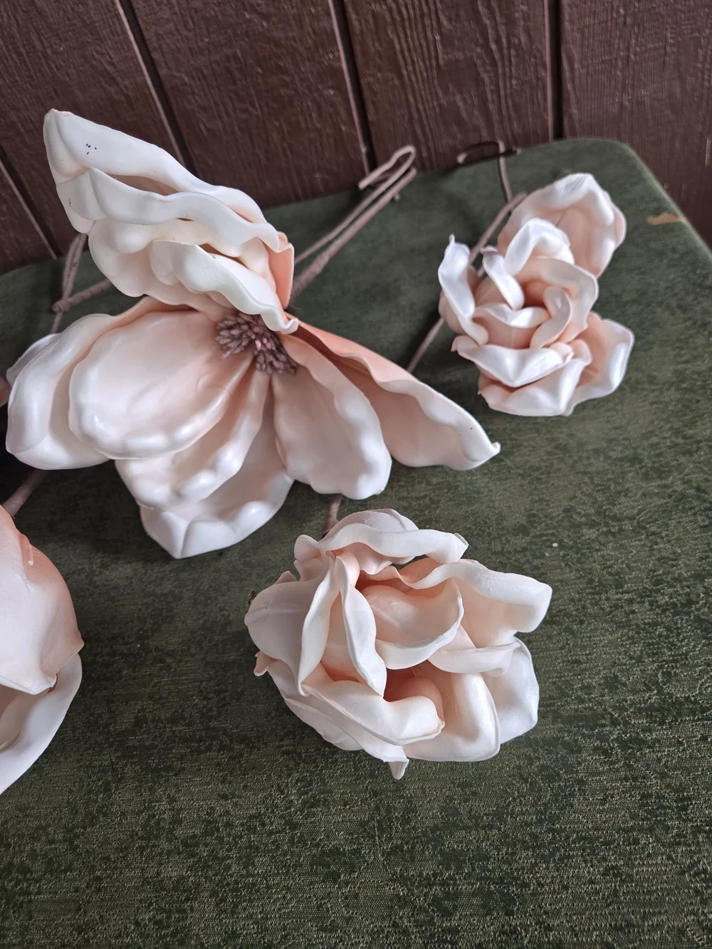 Soft Pink Magnolia Stem Set of 6